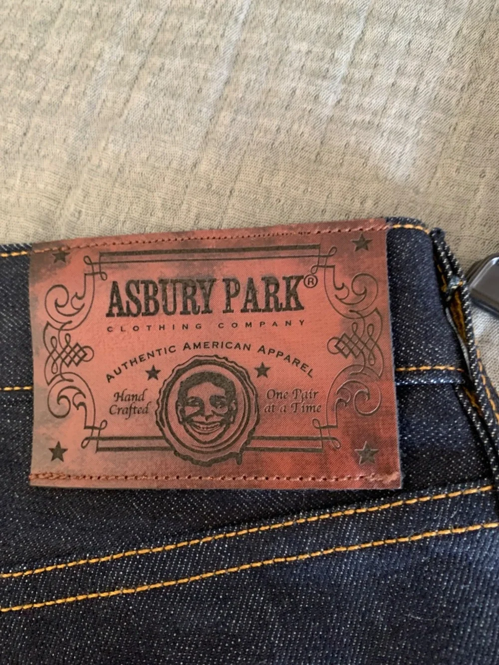 Asbury Park 1888 Skinny Button Fly Jeans Dark Wash Denim Made in USA 28x34